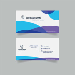 business color card, purple and blue