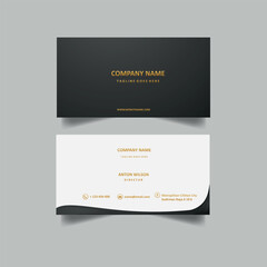business color card, black background
