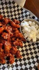 Korean Fried Chicken and pickled radish
