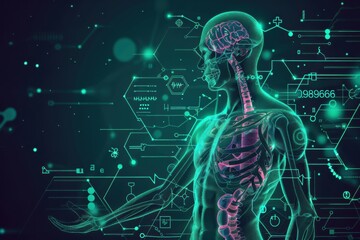 Medical phosphorus concept visualizing biochemical and health uses