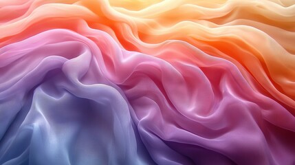 Fototapeta premium A photo of colorful cloth with sunlight filtering from above its folded edges