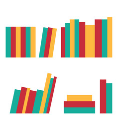 Flat Simple Illustration Of Bookshelf