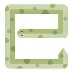 ヘビのイラスト（蛇　へび　巳　巳年）