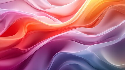 Fototapeta premium Abstract Colorful Wavy Background with Smooth Gradient Transitions