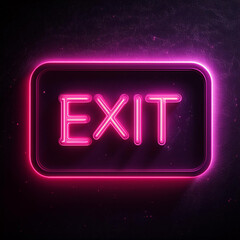 Neon sign that says "Exit" red light