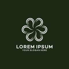 Luxury floral vector emblem.flower symbol.