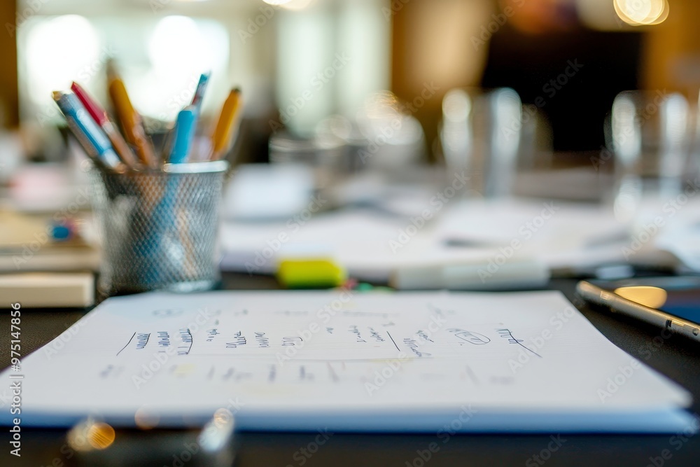 Poster close up capture of handwritten notes showcasing key insights from corporate events and learnings