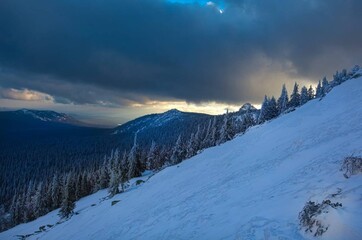 Fototapeta premium winter mountain landscape