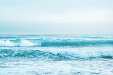 Fototapeta premium A Single Wave Crashing on a Turquoise Ocean