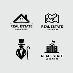 Fototapeta premium Modern Real Estate Logo Set