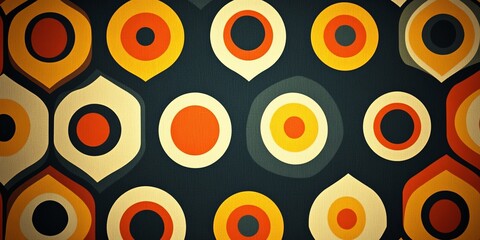 Abstract Colorful Geometric Pattern with Circles.