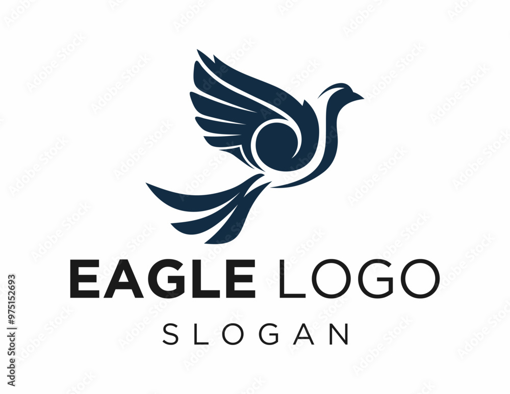 Poster logo about eagle on a white background. created using the coreldraw application.