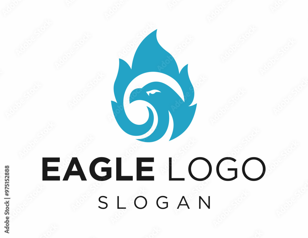 Poster logo about eagle on a white background. created using the coreldraw application.