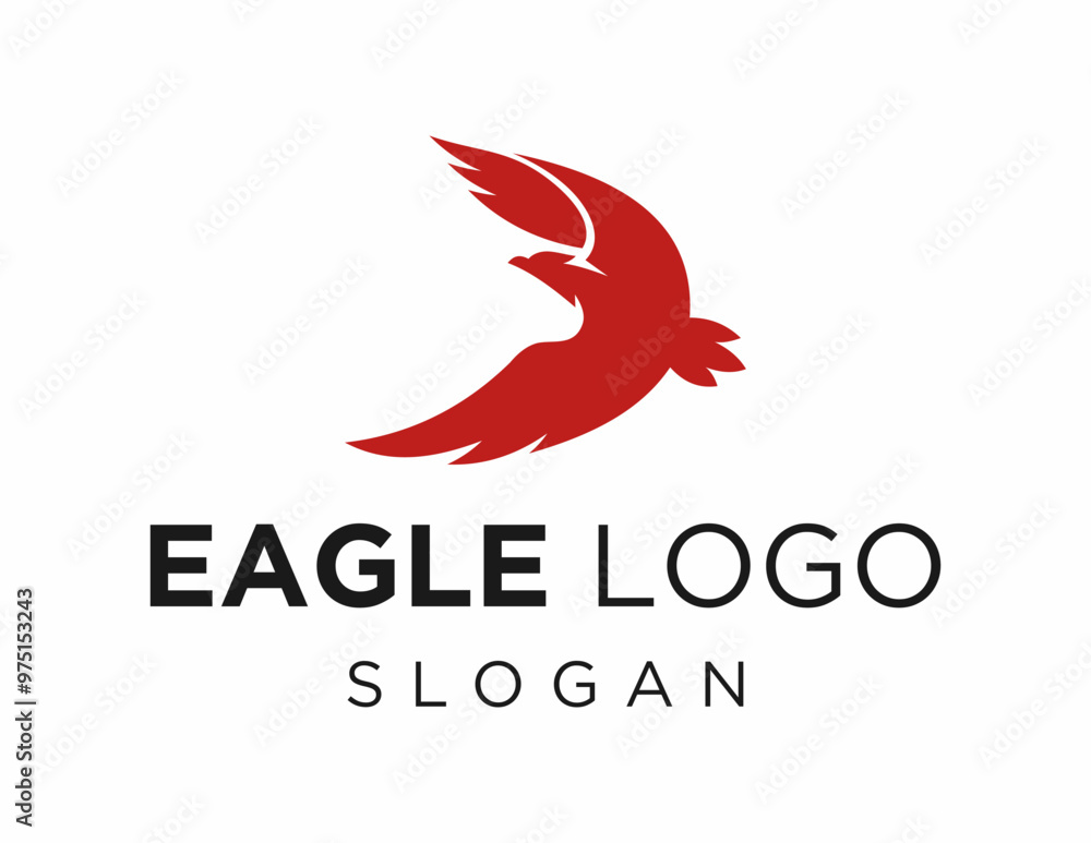 Poster logo about eagle on a white background. created using the coreldraw application.