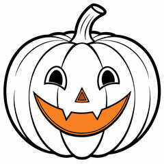 Halloween pumpkin style outline drawing