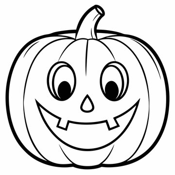 recommend clip art: Halloween pumpkin style outline drawing