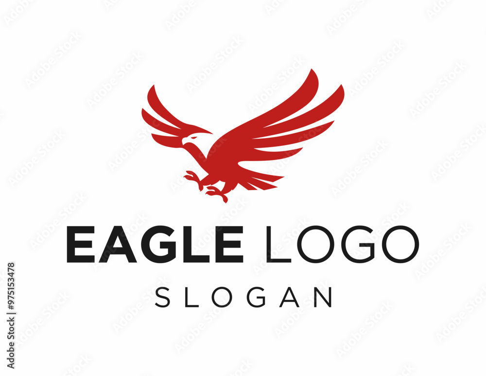 Poster logo about eagle on a white background. created using the coreldraw application.