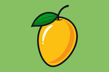 Mango line art minimalist vector style