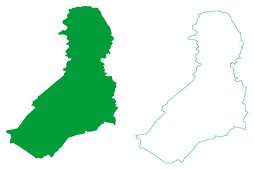 Paripiranga municipality (Bahia state, Municipalities of Brazil, Federative Republic of Brazil) map vector illustration, scribble sketch Paripiranga map