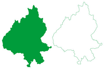 Pau Brasil municipality (Bahia state, Municipalities of Brazil, Federative Republic of Brazil) map vector illustration, scribble sketch Pau Brasil map