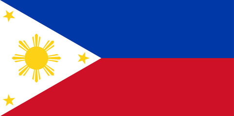 National Flag Republic of the Philippines - vector, 
