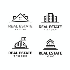 Obraz premium Modern Real Estate Logo Set
