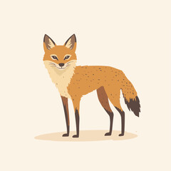 Obraz premium Stylized Fox Illustration with Minimal Background