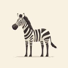 Vector Illustration of a Stylized Zebra Design