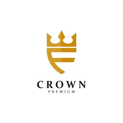 Vintage Crown Royal King Queen concept symbol Logotype concept icon.
