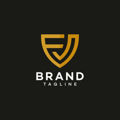 Vector icon design template. Shield sign