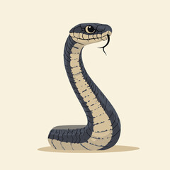 Fototapeta premium Vector Illustration of a Stylized Cobra Snake