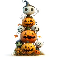 Halloween-themed vertical stack of letters for festive creative projects image