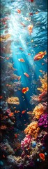 Fototapeta premium Low-angle view of an enchanting underwater world