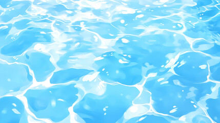 Fototapeta premium Illustration of Blue Water Surface with Light Reflections