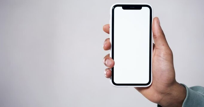 hand holding smart phone