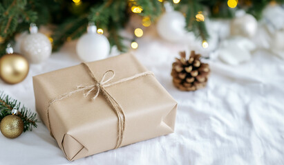 Handmade, nature-inspired gift wrapping using recycled paper, dried oranges, and pinecones. 