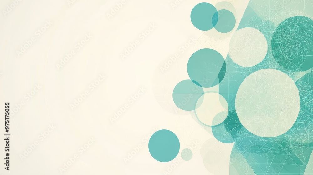 Aufkleber abstract geometric background with overlapping circles and crackled texture