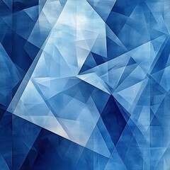 Abstract Blue Geometric Background with Sharp Angles