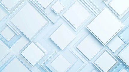 Abstract Geometric Background with Overlapping Squares in Blue Tones
