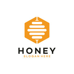 honey logo vector template illustration