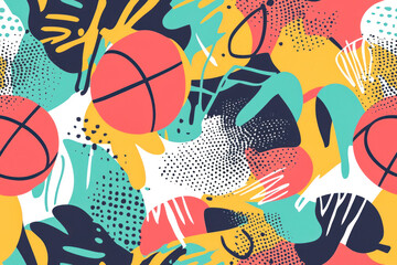 Fototapeta premium Sports textile modern seamless pattern wallpaper background.