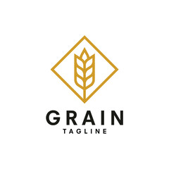 Luxury Grain wheat logo concept, Agriculture wheat Logo Template vector icon