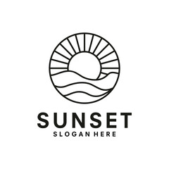 Sun abstract logo symbol vector illustration design