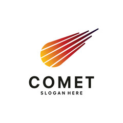 Abstract comet logo symbol vector illustration design