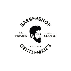 Barbershop logo design vector illustration