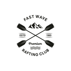 Rafting vintage logo vector template illustration design © Abdul