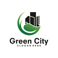 green city logo symbol vector illustration design