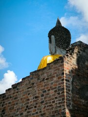 Behind the large Buddha statue