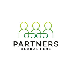 Fototapeta premium Team logo. Creative three people logo symbol vector illustration design