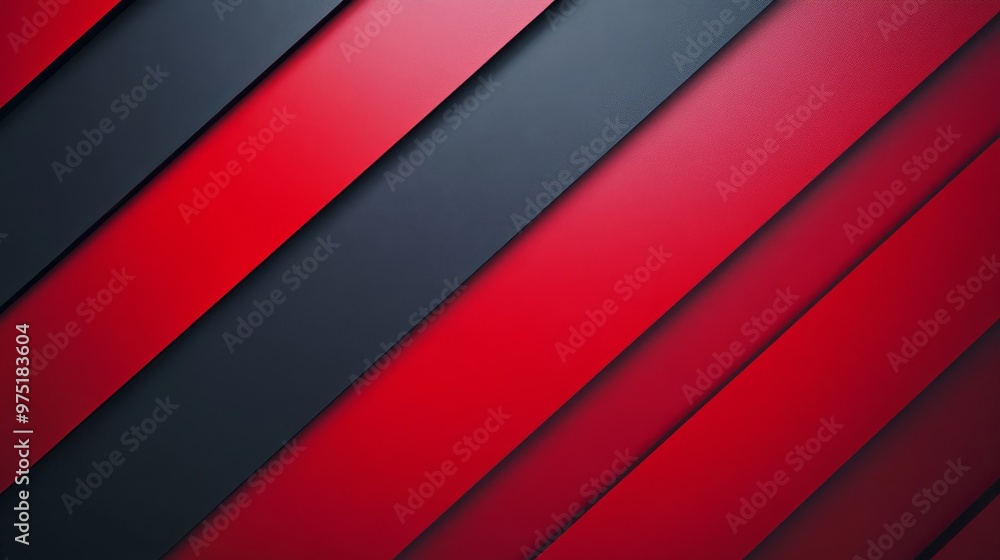 Aufkleber abstract red and black diagonal stripes background
